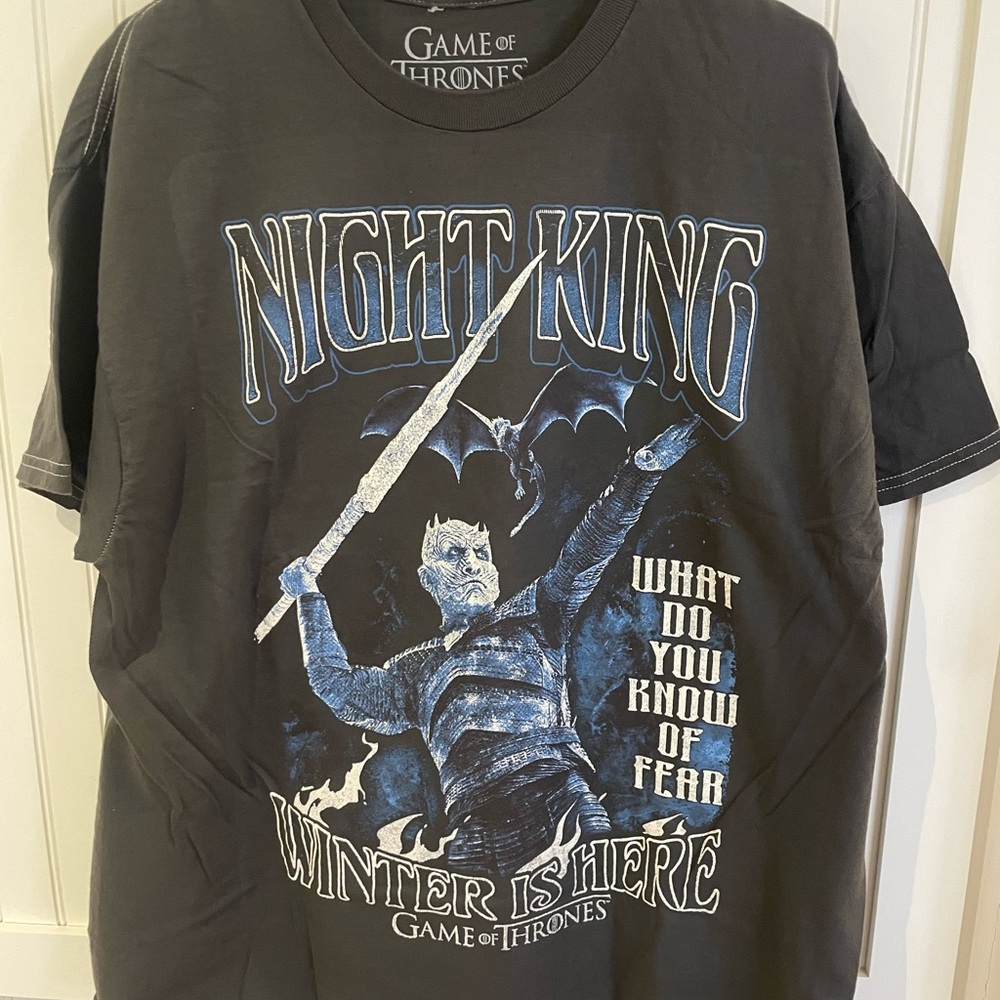 Game of Thrones Night King Graphic T-Shirt - Black Large NEW